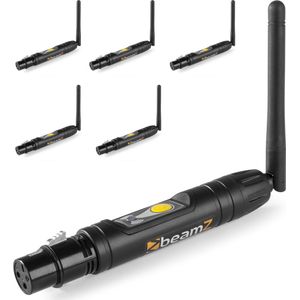 DMX draadloos - BeamZ BBP W-DMX draadloze DMX set - 6x zender / ontvanger - Universeel - 3-pin XLR