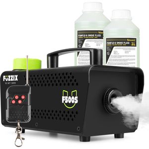 Party Rookmachine - Fuzzix F500S - 500 Watt - draadloze afstandsbediening - 2L vloeistof