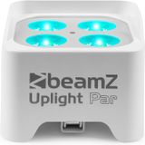 Set van 4 BeamZ BBP90W Uplights - PAR spot op accu met 4x 4W LED's - Wit