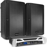 Vonyx VSA10P complete passieve geluidsinstallatie met versterker - Bluetooth - 500W - 10 Inch