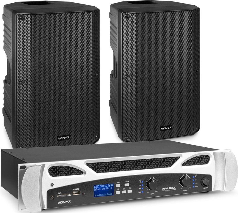 Vonyx - VSA12P - Passieve Speaker Set - 800W - 12 Inch - Bluetooth