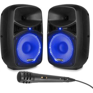 Karaoke set voor volwassenen met Vonyx VPS082A geluidsinstallatie - Bluetooth - 400W