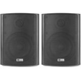 Power Dynamics 100V set voor buitenterras of overkapping - 8 speakers & 4-zone versterker - Bluetooth