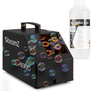 Bellenblaasmachine - BeamZ B300 - ideaal voor kinderfeestjes - met 1L vloeistof en afstandsbediening - zwart