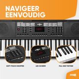 MAX Rhapsody54 keyboard piano set met 54 toetsen Ideaal voor beginners Met koptelefoon en bladmuziekhouder