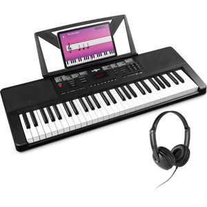 MAX Rhapsody54 keyboard piano set met 54 toetsen Ideaal voor beginners Met koptelefoon en bladmuziekhouder