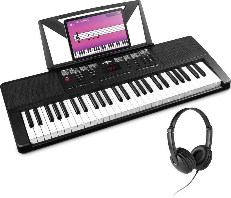 MAX Rhapsody54 keyboard piano set met 54 toetsen Ideaal voor beginners Met koptelefoon en bladmuziekhouder