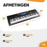 MAX Rhapsody61 keyboard piano met 61 toetsen Complete keyboard set met standaard en koptelefoon