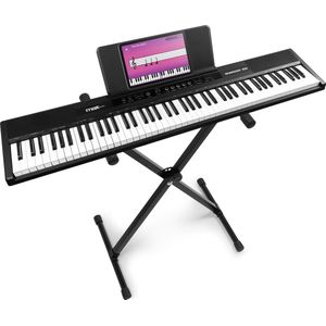 MAX RhapsodyDP88 Digitale Piano met 88 toetsen - Keyboard met standaard - Aanslaggevoelige toetsen