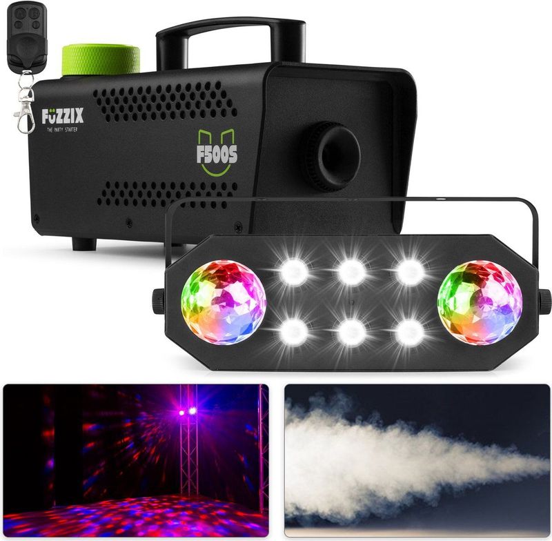 BeamZ Kinderdisco feestverlichting - Partyset met discolamp en rookmachine - Multicolor LED’s