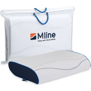 Pillow You - Blauw - Traagschuim Hoofdkussen - Ergonomisch - Wasbare Tijk