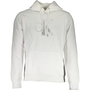 Calvin Klein - Hoodie - Wit - Heren - Katoen