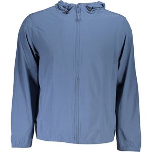 Calvin Klein - Blauwe Hoodie met Rits en Logo - Heren - Regenjas