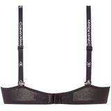 Calvin Klein dames 1996 push up plunge bra, beugel BH, zwart