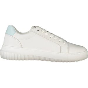 Calvin Klein, Chunky Cupsole Laceup Sneakers Wit, Dames, Maat:39 EU
