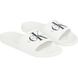 Calvin Klein Slide Monogram Co Slippers Heren Wit Maat 44