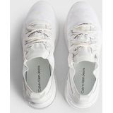 Calvin Klein Jeans, Schoenen, Dames, Wit, 38 EU, Polyester, Witte stijlvolle sneakers voor vrouwen