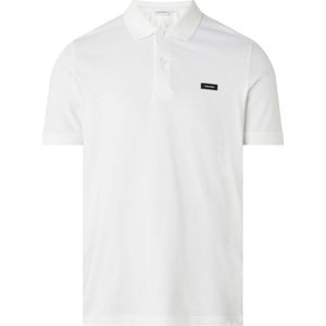 Calvin Klein - Slim Piqué Poloshirt - Blauw - Biologisch Katoen