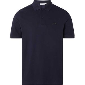 Calvin Klein - Stretch Pique Slim Polo - Donkerblauw - 96% Biologisch Katoen, 4% Elastaan