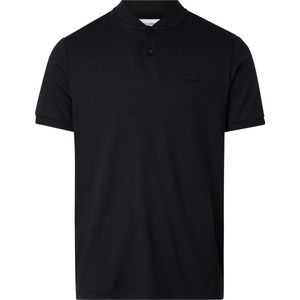 Calvin Klein Smooth Cotton stand collar Slim Polo - heren poloshirt - zwart