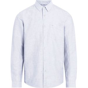 Calvin Klein - Overhemd - Effen - Linnen-Katoenmix - Regular Fit