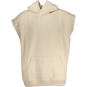 Calvin Klein - Mouwloze Hoodie - Beige - Met Centrale Zak - Voor Mannen
