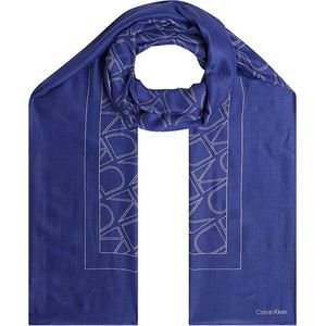 Calvin Klein - Seasonal rtw print sjaal blauw - 70x180 - dames