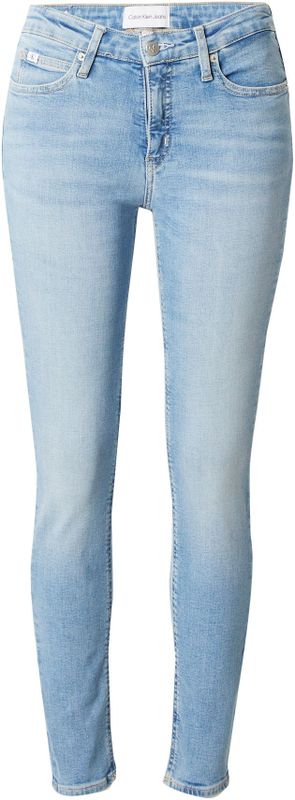 Calvin Klein - Skinny Fit Jeans - Blauw - Katoen/Gerecycled Katoen/Elastaan