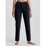 Calvin Klein - Mom Fit Jeans - Denim Zwart - 5-Pocket-Stijl