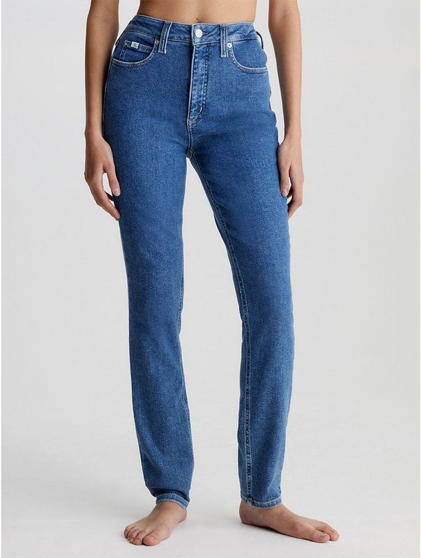 Calvin Klein - High Rise Skinny Jeans - Donkerblauw - Stretch Denimkatoen