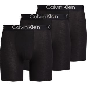 Calvin Klein Boxer Briefs (3-pack), heren boxers extra lang, zwart