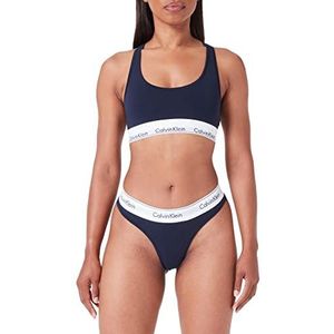 Calvin Klein dames Modern Cotton unlined bralette- en stringset, bralette, blauw
