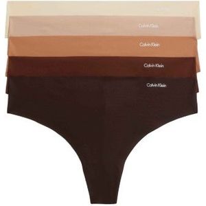 Calvin Klein - Thong 5 Pack Invisbles Cotton - Multicolor - Slip