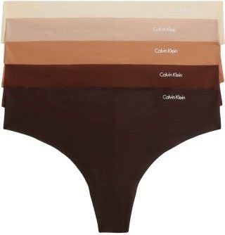 Calvin Klein - Thong 5 Pack Invisbles Cotton - Multicolor - Slip
