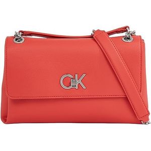 Calvin Klein Re-Lock Ew Conv Crossboody Crossovers voor dames, One Size, rood, Eén maat