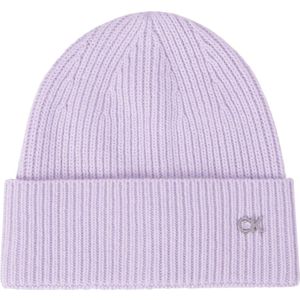 Beanie met labeldetail