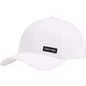 Calvin Klein Essential Patch BB Cap voor heren, helder wit, OS, Helder Wit, One Size
