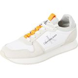 Calvin Klein Jeans Heren Retro Runner Laceup Refl Ym0ym00742 Sneaker, Wit Helder Wit, 43 EU