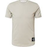 Calvin Klein - Shirt - Ivoor/Zwart - Kwartmouw - Normale Pasvorm