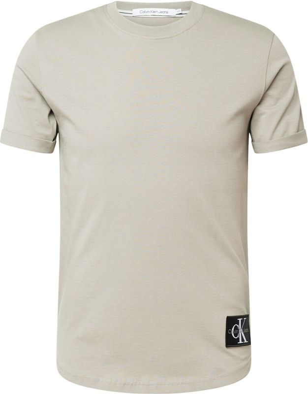 Calvin Klein - Shirt - Ivoor/Zwart - Kwartmouw - Normale Pasvorm