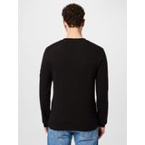 T-shirt - Effen - Katoen - Lange Mouw - Slanke Pasvorm