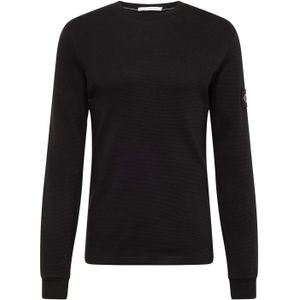 T-shirt - Effen - Katoen - Lange Mouw - Slanke Pasvorm