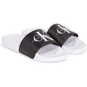 Calvin Klein Slide Ny Pearl Dames Slippers - Zwart/Wit - Maat 37
