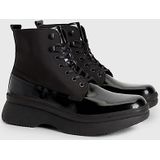 Calvin Klein - Knielaarzen - Zwart - Leer - Gerecycled Nylon