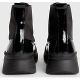 Calvin Klein - Knielaarzen - Zwart - Leer - Gerecycled Nylon