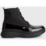 Calvin Klein - Knielaarzen - Zwart - Leer - Gerecycled Nylon