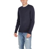 Calvin Klein heren pullover wol - Merino Crew Neck Sweater - blauw