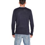 Calvin Klein heren pullover wol - Merino Crew Neck Sweater - blauw