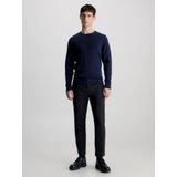 Calvin Klein heren pullover wol - Merino Crew Neck Sweater - blauw