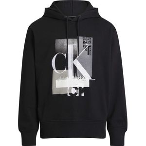 Calvin Klein Jeans  CONNECTED LAYER LANDSCAPE HOODIE  Truien  heren Zwart